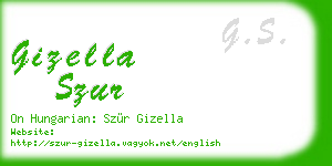 gizella szur business card